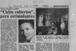 "Cielos cubiertos", pero estimulantes