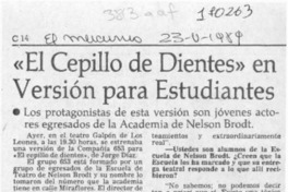 "El Cepillo de dientes" en versión para estudiantes  [artículo].