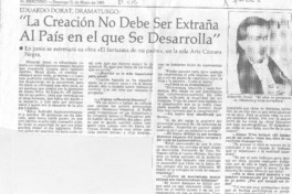 "La creación no debe ser extraña al país en el que se desarrolla"
