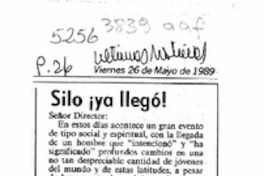 Silo ya llegó!  [artículo] Marcelo Sandoval Visscher.