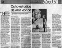 Ocho estudios de varia lección
