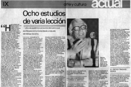 Ocho estudios de varia lección