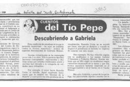 Descubriendo a Gabriela  [artículo] El tío José Salinas.