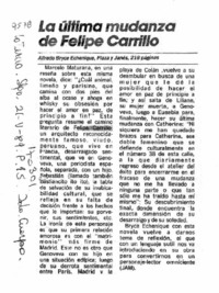 La última mudanza de Felipe Carrillo  [artículo] JAM.