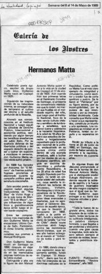 Hermanos Matta  [artículo].