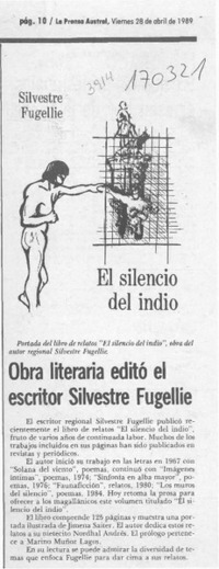 Obra literaria editó el escritor Silvestre Fugellie  [artículo].