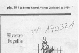 Obra literaria editó el escritor Silvestre Fugellie  [artículo].
