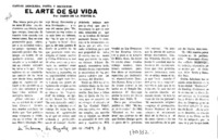 El arte de su vida  [artículo] Darío de la Fuente D.