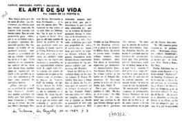 El arte de su vida  [artículo] Darío de la Fuente D.
