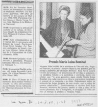 Premio María Luisa Bombal