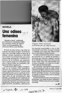 Una odisea femenina  [artículo] D. O.