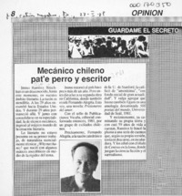 Mecánico chileno pat'e perro y escritor  [artículo].
