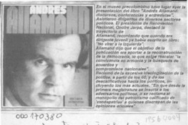 Andrés Allamand, discursos, entrevistas y conferencias  [artículo].