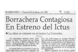 Borrachera contagiosa en estreno del Ictus  [artículo] M. O. D.