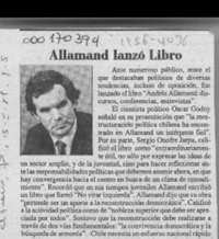 Allamand lanzó libro  [artículo].