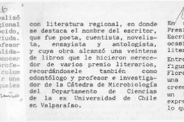 Homenaje a Julio Flores  [artículo].