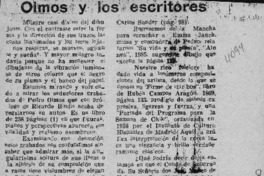 Olmos y los escritores  [artículo] Hermelo Arabena.