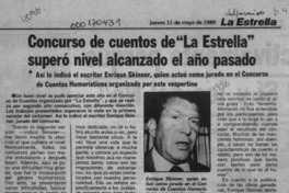 Concurso de cuentos de "La Estrella" superó nivel alcanzado el año pasado  [artículo].