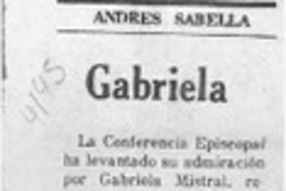 Gabriela  [artículo] Andrés Sabella.