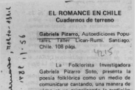 El Romance en Chile  [artículo].