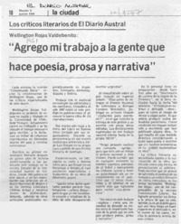 Los Críticos literarios de El Diario Austral  [artículo].