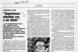 "Seguiremos adelante con o sin Büchi"  [artículo] Magdalena Silva.