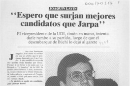 "Espero que surjan mejores candidatos que Jarpa"  [artículo] Ana Rodríguez.