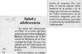 Salud y adolescencia  [artículo].