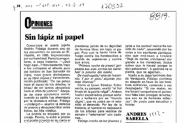 Sin lápiz ni papel  [artículo] Andrés Sabella.