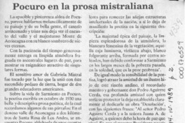 Pocuro en la prosa mistraliana  [artículo] Carlos Tapia C.