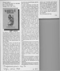 La posición de la mujer en la hacienda  [artículo] P. M.