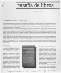 Transformaciones agrarias y campesinado