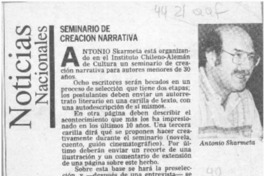 Seminario de creación narrativa  [artículo].