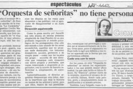 Esta "Orquesta de señoritas" no tiene personalidad