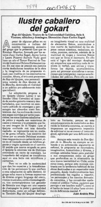 Ilustre caballero del gokart  [artículo] Juan Andrés Piña.