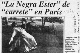 "La Negra Ester" de "carrete" en París  [artículo].