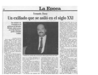 Un exiliado que se asiló en el siglo XXI  [artículo] Sandra Novoa.