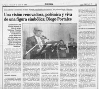 Una Visión renovadora, polémica y viva de una figura simbólica, Diego Portales  [artículo].