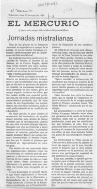 Jornadas mistralianas  [artículo].