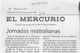 Jornadas mistralianas  [artículo].