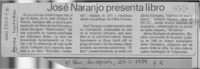 José Naranjo presenta libro  [artículo].