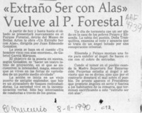 "Extraño ser con alas" vuelve al P. Forestal
