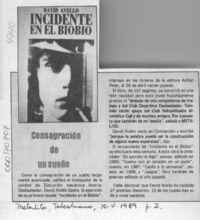 Consagración de un sueño  [artículo].