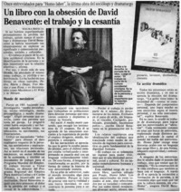 Un libro con la obsesión de David Benavente, el trabajo y la cesantía