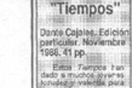 "Tiempos"