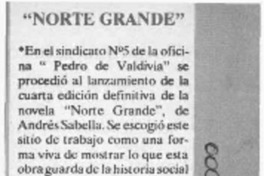 "Norte Grande"  [artículo].