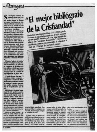 "El Mejor bibliógrafo de la Cristiandad"