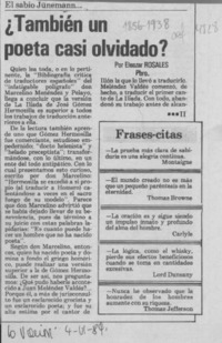 También un poeta olvidado?