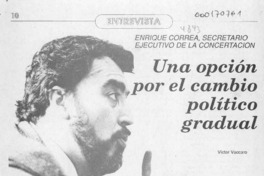 Una opción por el cambio político gradual  [artículo] Víctor Vaccaro.