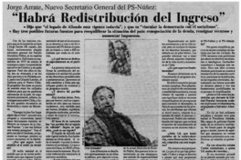 "Habrá redistribución del ingreso"
